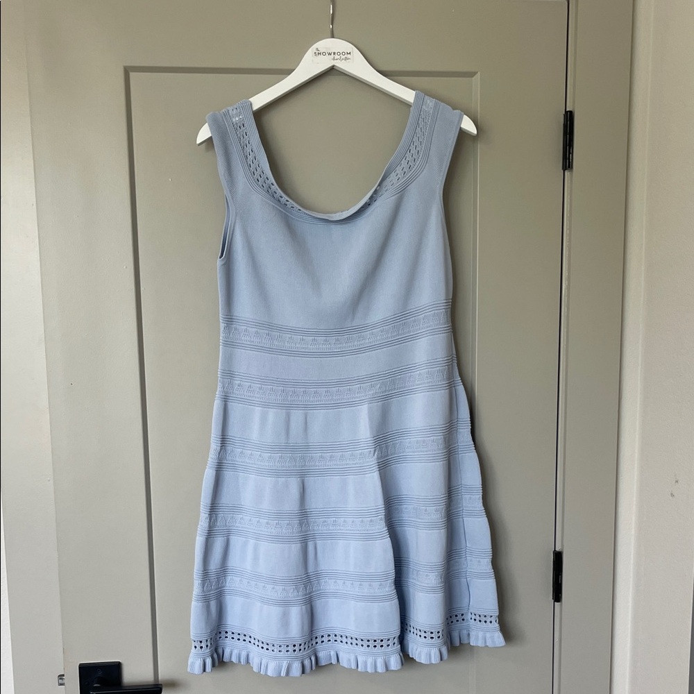 Eliza J Light Blue Knit Dress